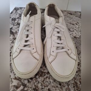 Women by Common Projects - White Low Achilles Leather Trainers - Size 38 (8 USA)